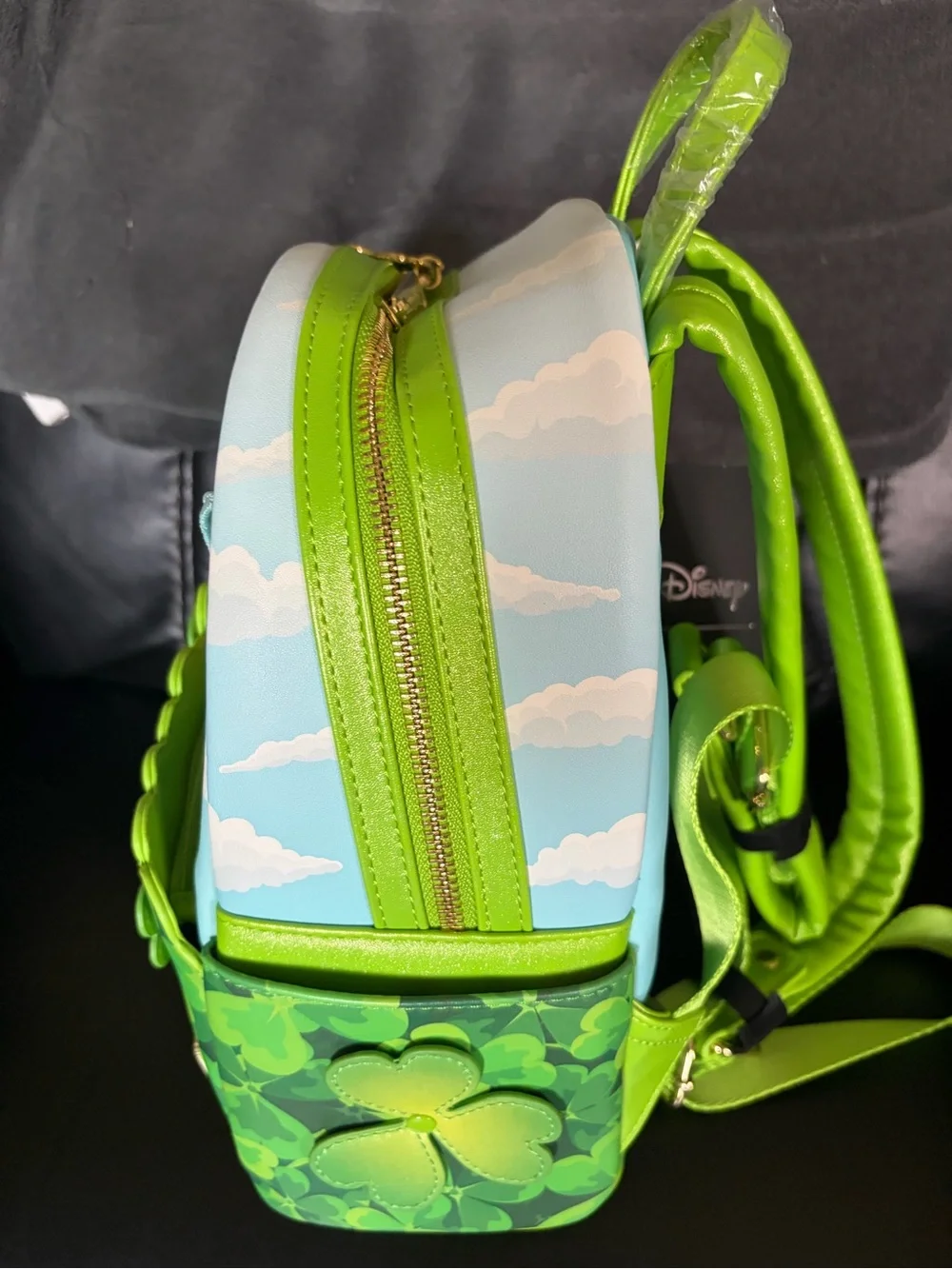 Loungefly Tinker Bell Green and Blue Shamrock Mini Backpack